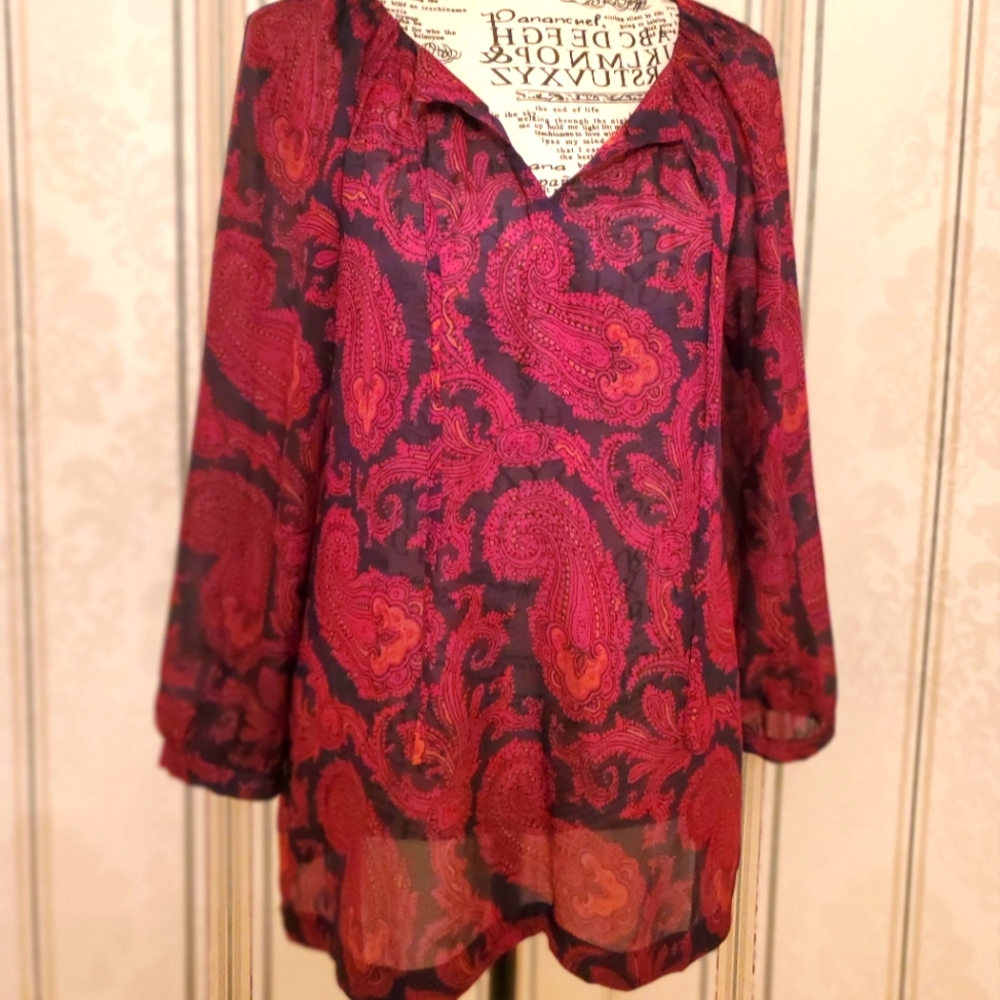 Loft Paisley blouse Sz XS
